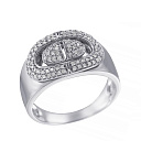 Кольцо из белого золота с бриллиантами
