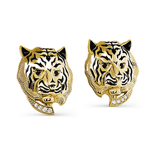 Серьги с английским замком из серебра с фианитом