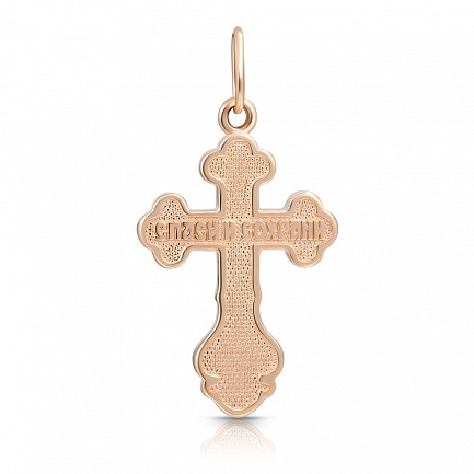 Крест из комбинированного золота