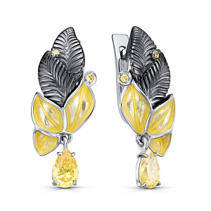 Серьги с английским замком из серебра