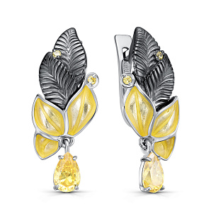 Серьги с английским замком из серебра