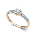 Кольцо из красного золота с бриллиантами