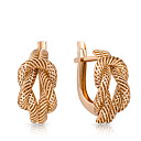 Серьги с английским замком из красного золота