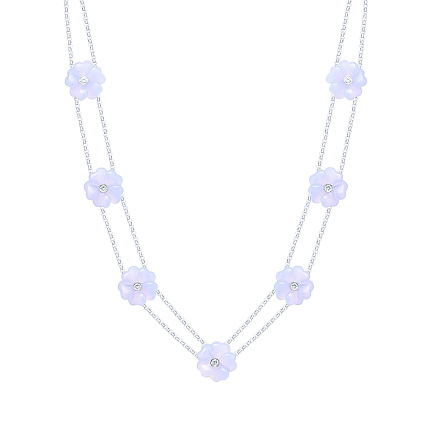 Колье из белого золота с бриллиантами