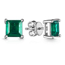 Серьги из серебра с фианитом