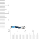 Кольцо из белого золота с бриллиантами, сапфирами