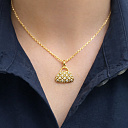 Подвеска из желтого золота с фианитом