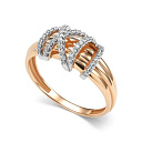 Кольцо из красного золота с бриллиантами