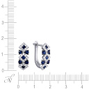 Серьги с английским замком из белого золота с бриллиантами