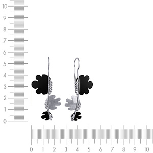 Серьги из серебра с эмалью