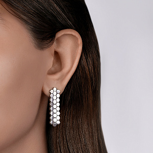 Серьги с английским замком из серебра