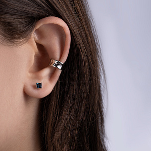 Серьга-кафф из серебра