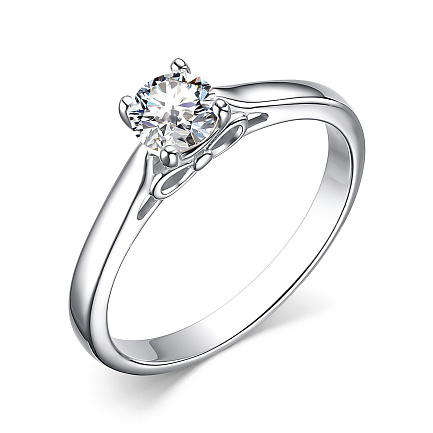 Кольцо из серебра с фианитом