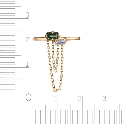 Кольцо из желтого золота с сапфиром