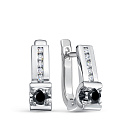 Серьги из белого золота с бриллиантами