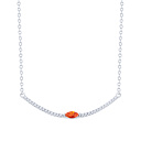 Колье из серебра с фианитом