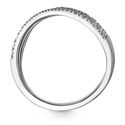 Кольцо из белого золота с бриллиантами