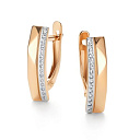 Серьги с английским замком из красного золота