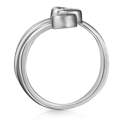 Кольцо из белого золота с бриллиантами