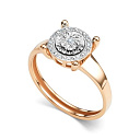 Кольцо из красного золота с бриллиантами