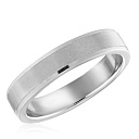 Кольцо обручальное из белого золота