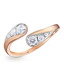 Кольцо из красного золота с фианитом