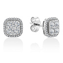 Серьги из белого золота с бриллиантами