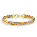 Браслет декоративный из серебра с позолотой