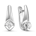 Серьги из белого золота с бриллиантами