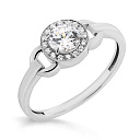 Кольцо из серебра с фианитами