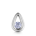 Подвеска из белого золота с бриллиантом