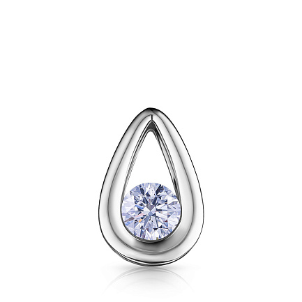 Подвеска из белого золота с бриллиантом