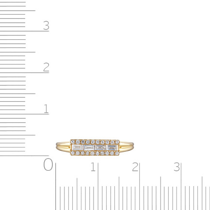 Кольцо из желтого золота с бриллиантами