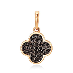 Подвеска из красного золота с фианитом