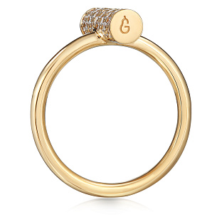 Кольцо из желтого золота с бриллиантами