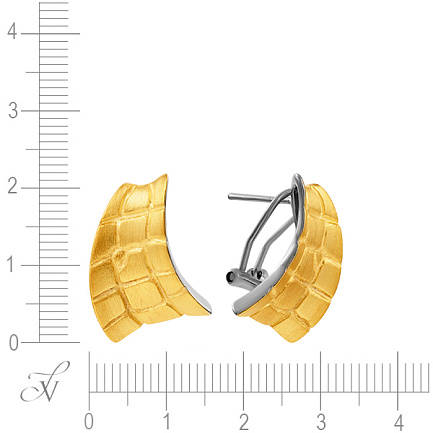 Серьги из серебра с золочением