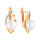 Серьги с английским замком из красного золота