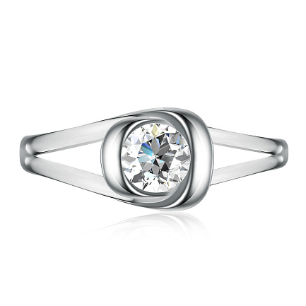 Кольцо из серебра с фианитом