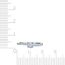 Кольцо из серебра с фианитом