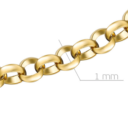 Браслет автомат из желтого золота, плетение бельцер (ролло)