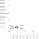 Пусеты из серебра с фианитом