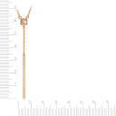 Колье из красного золота с фианитом