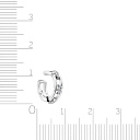 Серьга одиночная из серебра с фианитами