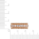 Кольцо из серебра с позолотой, фианитом