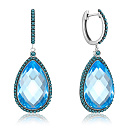 Серьги из золота с топазами