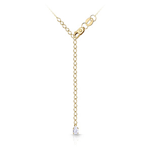 Колье из желтого золота с фианитом