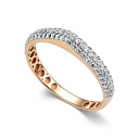 Кольцо из красного золота с бриллиантами