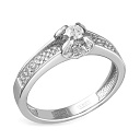 Кольцо из белого золота с бриллиантами