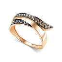 Кольцо из красного золота с бриллиантами