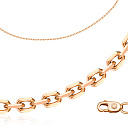 Цепь автомат из красного золота, плетение якорное